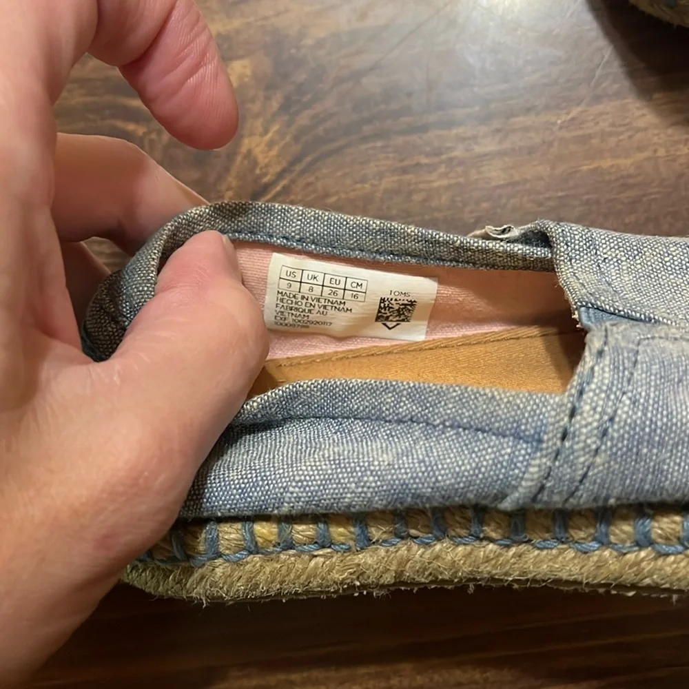 Toms Kids Light Blue Denim Slip-On Moccasins